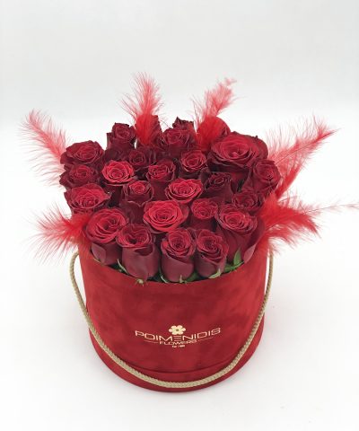 FLOWER BOX RED VELVET. 23-25 ROSE 70e F20X23Y (1)