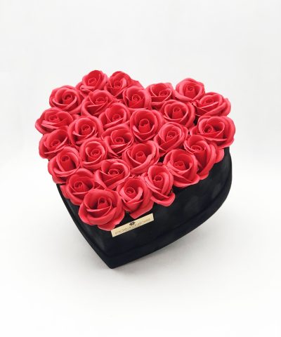 Soap rose red heart Large 60e 26f x13y (3)