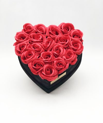 Soap rose red heart Medium 35e 21f x11y (1)