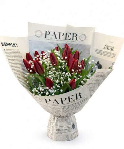 Ανθοδέσμη με Κόκκινες Τουλίπες